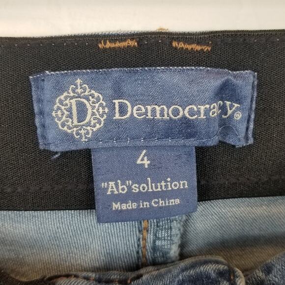 Democracy Women's Ab Solution Blue Ankle Skimmer Jeans B1176KEVO Size 4 - Picture 4 of 7